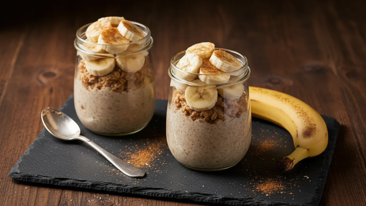 Overnight Banana Oats for the Early Shift