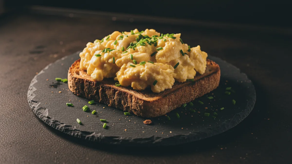 Soft Scrambled Eggs with Chives
